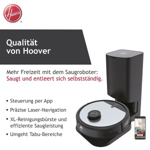 Aspirator robot Hoover HG5 DRY PRO, navigare laser, auto-vidanjare, 110 min autonomie - Img 2