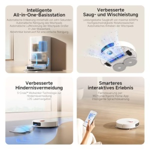 Aspirator robot Xiaomi X20 cu statie de auto-golire, 6000Pa putere, 4L rezervor - Img 2