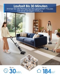 Aspirator Tineco FLOOR ONE i5 Stretch, 20 kPa, 2-in-1, Anti-Tangle - Img 8