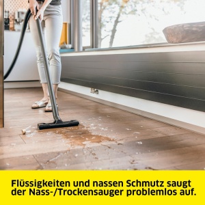 Aspirator umed/uscat Karcher WD 3 V-17/4/20, incl. filtru cartus, sac filtrant din lana, 1.000 W, recipient din plastic: 17 l, furtun de aspiratie: 2 m si depozitare furtun, functie de suflare, duza pentru podea si crapaturi - Img 5