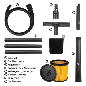 Aspirator Vacmaster 1200W 23L pentru uz casnic si auto - Img 3