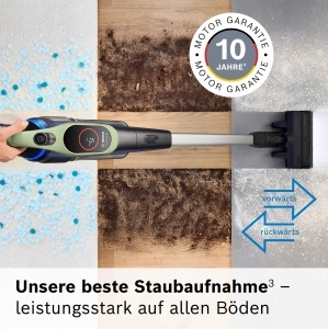 Aspirator vertical Bosch Unlimited 9 BBS921TBA fara fir MicroClean Technology LED Display verde - Img 3