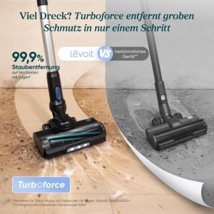 Aspirator vertical Levoit LVAC-300 fara fir autonomie 60 min anti-incalcire ideal pentru par de animale si podele dure - Img 3
