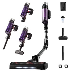 Aspirator vertical Rowenta X-Force Flex 960 RH2038 Lila-Negru fara fir autonomie 45 min - Img 2