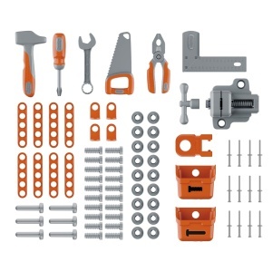 Atelier de lucru Smoby BlackDecker cu 78 accesorii si 7 unelte, din material reciclat - Img 2