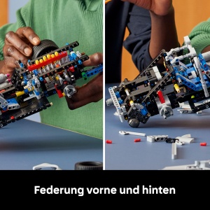 Automodel LEGO Technic 2 Fast 2 Furious Nissan Skyline GT-R (R34) - 1410 piese, Driftfunctie, 6-Zylinder-Motor - Img 5
