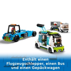 Avion de Pasageri LEGO 60367, 47 cm, cu 9 Minifigurine si Vehicule Aeroportuare - Img 4