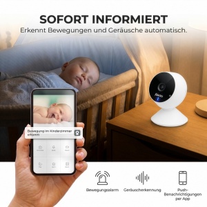 Babyphone Alecto SMARTBABY5 cu camera HD, infrarosu, alb - Img 5
