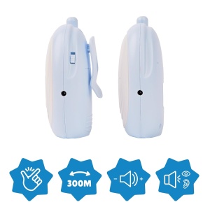 Babyphone Audio Badabulle cu Alarma Acustica si Vizuala, 300m, Functionare cu Baterii sau Alimentare - Img 3