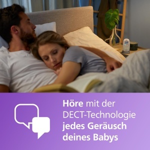 Babyphone audio Philips AVENT SCD73326, DECT, Eco-Mode, alb - Img 3