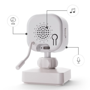 Babyphone Kinderkraft NITEEYE TRAVEL cu camera, monitor 4,3, fara WLAN, alb - Img 6
