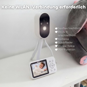 Babyphone Video Beaba Zen Travel, 2,8 inch, acumulator 36h, fara WLAN, noapte - Img 6
