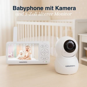 Babyphone Video GRUNDIG cu Camera, Monitor 5 Inch, Infrarosu - Img 4