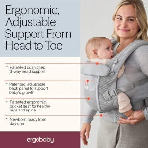 Babytrage Ergobaby Adapt SoftFlex Mesh, 0-48 luni, 3 pozitii - Img 2