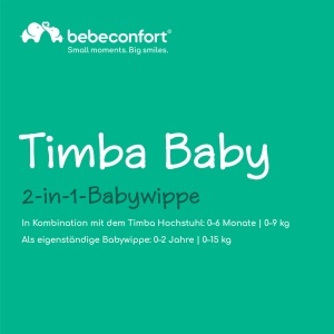Babywippe Bebeconfort Timba Baby 2-in-1, 0-9 kg, 2 pozitii de inclinare, gri - Img 2