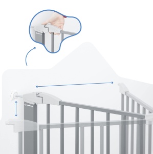 Badabulle Safe Lock Metal Gri 73-815 cm Montare Fara Unelte - Img 4