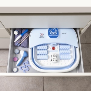 Baie de picioare electrica InnovaGoods cu hidromasaj, 10L, 500W, albastra - Img 4