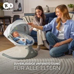 Balansoar electric Kinderkraft LUMI 2, 5 moduri de balansare, 12 melodii, gri - Img 2