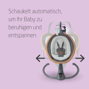 Balansoar electric pentru bebelusi Maxi-Cosi Cassia, 0-6 luni, 9 kg, 12 melodii, Grafit - Img 2