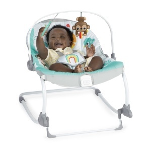 Balansoar pentru bebelusi Bright Starts Wild Vibes, cu vibratii, unisex, 0-18 kg - Img 2