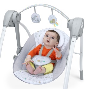 Balansoar pentru bebelusi Bright Starts Winnie Puuh, design pliabil, 6 viteze, unisex - Img 8