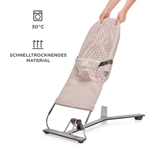 Balansoar pentru bebelusi Kinderkraft MIMI, design minimalist, 2 jucarii incluse, bej - Img 5