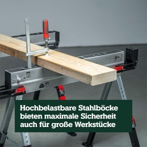 Banc de lucru Metabo MAB 82-2, 2 bucati, inaltime ajustabila, otel - Img 6