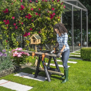 Banc de lucru multifunctional Worx Pegasus WX051 pliabil capacitate maxima 450 kg - Img 9
