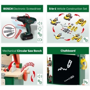 Banc de lucru pentru copii Bosch cu lumini si sunete, 79 cm - Img 3