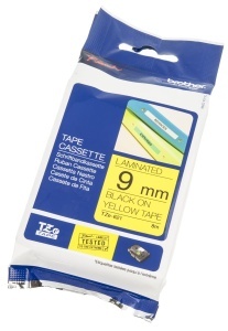 Banda de etichetare Brother P-touch TZe-621, 9 mm, negru pe galben, 8 m