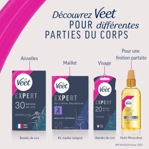 Banda depilatoare Veet Expert - 40 benzi pentru corp si picioare, pentru piele normala - Img 7
