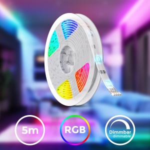 Banda LED B.K.Licht 5m RGB cu telecomanda, dimabila, autoadeziva - Img 2