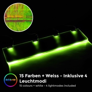 Banda LED B.K.Licht cu telecomanda, RGB, dimabila, 4x2,5x10 cm, crom - Img 4