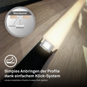 Banda LED Briloner 2,6m, lumina calda, cu intrerupator, pentru decorare - Img 6