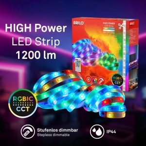 Banda LED Briloner 5m cu Telecomanda, RGBIC, Dimmabila, 24W - Img 5