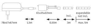 Banda LED Paulmann MaxLED 250 RGBW, 3m, 20W, Control cu telecomanda - Img 6