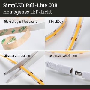 Banda LED Paulmann SimpLED 3m 11W 1500lm 3000K Alb - Img 4