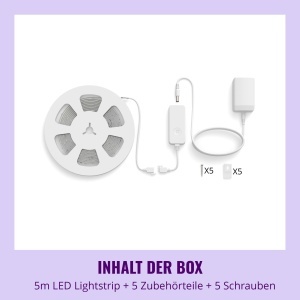 Banda LED RGB WiZ 5m, 160 LED-uri, 16 milioane culori, control vocal - Img 6