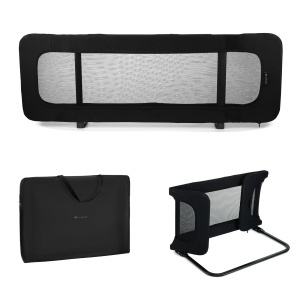 Bariera de siguranta Kinderkraft Guard Dream 120x40 cm, pliabila, neagra