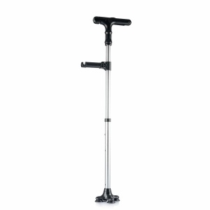 Baston extensibil InnovaGoods cu LED, alarma si greifer mecanic, 80-93 cm