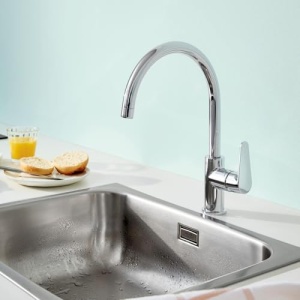 Baterie bucatarie GROHE StartCurve 31554001 crom rotatie 360deg economisire apa - Img 7