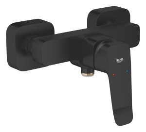 Baterie dus GROHE Dice mat negru design minimalist economisire apa si energie