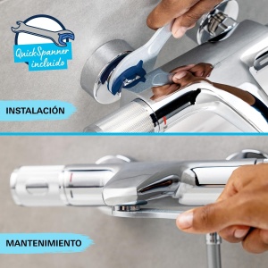 Baterie pentru cada GROHE Swift, crom, cu control temperatura si economisire apa - Img 4