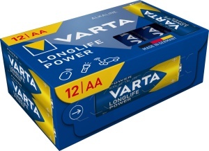 Baterii AA VARTA Longlife Power, 12 bucati, Alkaline, 1.5V