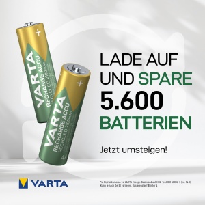 Baterii reincarcabile VARTA AA, 2100 mAh, 6 bucati, din material reciclat - Img 6