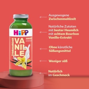 Bautura HiPP Trinkmahlzeit Vanille, 6 x 330 ml, cu Heumilch si 23 vitamine - Img 3