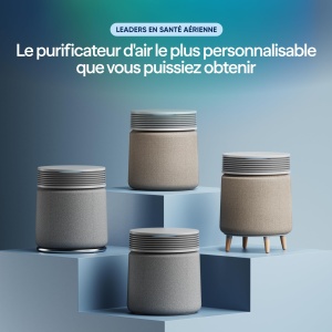 Baza din lemn Blueair Blue Signature Large, suport stabil pentru purificator de aer - Img 3