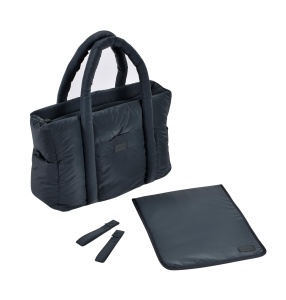 BEABA, Geanta scutece pentru bebelusi, Ultra practic, 10 buzunare interioare si exterioare, accesoriu integrat pentru carucior, covoras de infasat detasabil, geanta frigorifica, geanta Paris Puffy, gri heather - Img 4