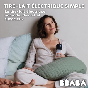 BEABA, Pompa de san electrica Simpla, mobila si usoara, 3 niveluri, 9 niveluri, silentioasa, capacitate 180mL, lumina de noapte, cronometru, functie de memorie, 6 sedinte, functie de incarcare USB C, Albastru de noapte - Img 2