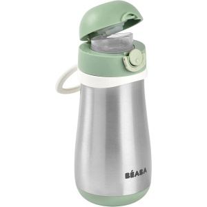 Beaba Sticla Inox pentru Copii 2-in-1 350ml Verde Salvie Design Robust - Img 2